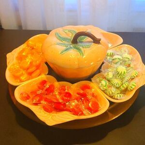 Vintage Belmar 1940's Lazy Susan Strawberry Server set